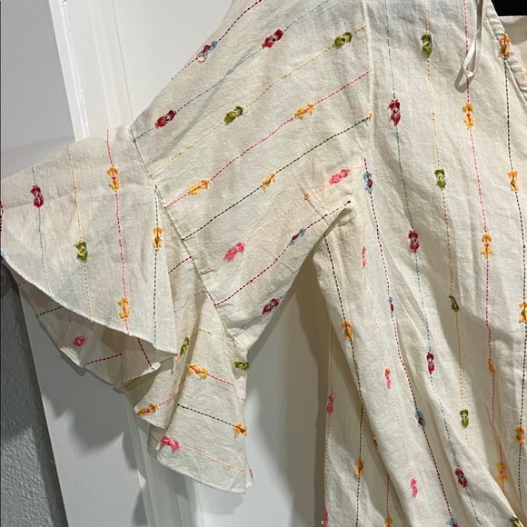 Lovestitch Ruffled Tie-Front Blouse - Picture 4 of 6